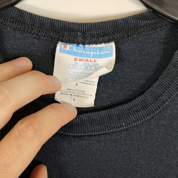 VTG Champion 3 logo embroidered streetwear casual tshirt mens Small - Picture 4 of 6